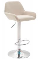 2er Set Barhocker Braga Stoff chrom creme 