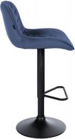 2er Set Barhocker Kasson Samt  blau 