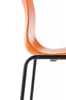 Barhocker Hoover 4-Fuß Gestell schwarz orange 