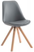 Besucherstuhl Laval Square natura (eiche) grau