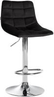 2er Set Barhocker Jerry Samt chrom schwarz 
