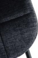 2er Set Stuhl Tom Stoff schwarz 