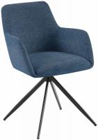 Esszimmerstuhl Olema Stoff blau 