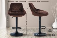 2er Set Barhocker Lazio Samt schwarz braun 