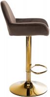Barhocker Braga Gold Samt braun 