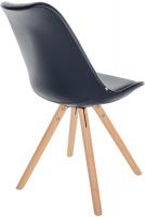 Stuhl Sofia Kunstleder Rund schwarz 