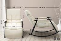 Schaukelstuhl Cathy Stoff creme 