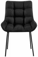 2er Set Stuhl Saranda Stoff schwarz titangrau 