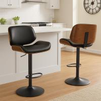 Barhocker Beverley B Kunstleder walnuss/schwarz