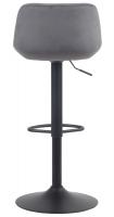 2er Set Barhocker Loft Samt dunkelgrau 