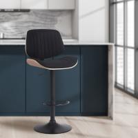 Barhocker Clawson Stoff schwarz natura/schwarz