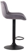 2er Set Barhocker Lentini Samt schwarz dunkelgrau 