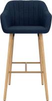 Barhocker Ando Stoff blau 
