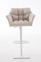 Barhocker Damaso W Stoff elfenbein 