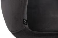 2er Set Stuhl Luna Samt dunkelgrau 