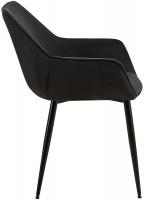 Esszimmerstuhl Vessa Samt schwarz 
