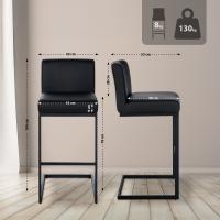 Barhocker Hopewell Kunstleder B schwarz 