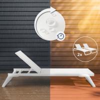 2er Set Sonnenliege Tropic weiß 