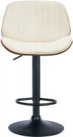 Barhocker Nova Kunstleder schwarz walnuss/creme 
