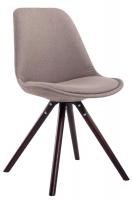 4er Set Stühle Toulouse Stoff Rund cappuccino (eiche) taupe 