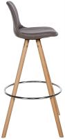Barhocker Corbin Stoff Rund natura taupe 