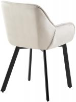 2er Set Esszimmerstuhl Antigo Samt  grau 