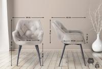 2er Set Stuhl Tanna Samt grau 2er Set Stuhl Tanna Samt grau