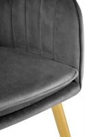 Esszimmerstuhl Cheryl Samt gold dunkelgrau 