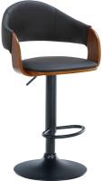 2er Set Barhocker Nilse Kunstleder schwarz walnuss/schwarz 