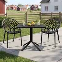 Gartenmöbel-Set Avara mit 2 Stühlen schwarz 