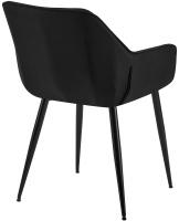 2er Set Esszimmerstuhl Luena Stoff schwarz 