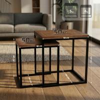 Beistelltisch 2er Set Talero braun Beistelltisch 2er Set Talero braun