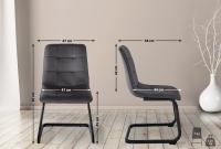 2er Set Esszimmerstuhl Vermont Samt schwarz 