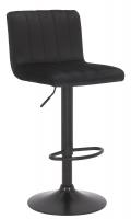 2er Set Barhocker Jamie Samt schwarz 