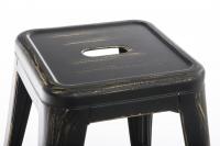 Hocker Armin antik schwarz-gold 