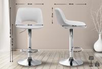 Barhocker Camden Samt chrom hellgrau 