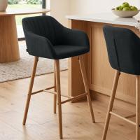 Barhocker Ando Stoff anthrazit Barhocker Ando Stoff anthrazit