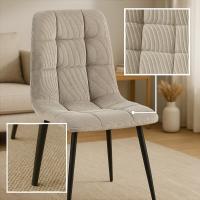 2er Set Esszimmerstuhl Antibes Cord taupe