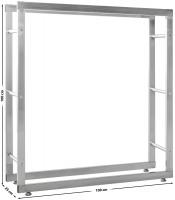 Kaminholzständer Keri V2 25x100x100 cm edelstahl Kaminholzständer Keri V2 25x100x100 cm edelstahl