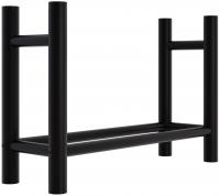 Kaminholzständer Medya rund 30x80x60 cm schwarz Kaminholzständer Medya rund 30x80x60 cm schwarz