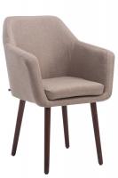 Besucherstuhl Utrecht Stoff Walnuss (eiche) taupe