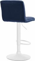 Barhocker Peru Samt weiß blau 
