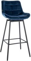 Barhocker Weston Schwenkbar Samt blau 