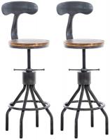 2er Set Barhocker Hanam antik silber