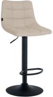2er Set Barhocker Jerry Stoff schwarz creme 