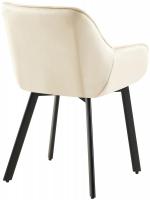 2er Set Esszimmerstuhl Antigo Samt  creme 