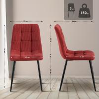 Esszimmerstuhl Tilde Cord bordeauxrot 