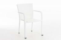 Polyrattan Stuhl Leonie weiß Polyrattan Stuhl Leonie weiß