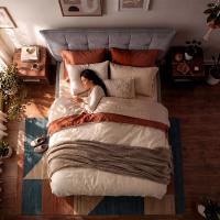 Bett Mirka 160x200 cm Stoff grau 
