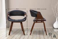 Esszimmerstuhl Foley Kunstleder walnuss/schwarz 